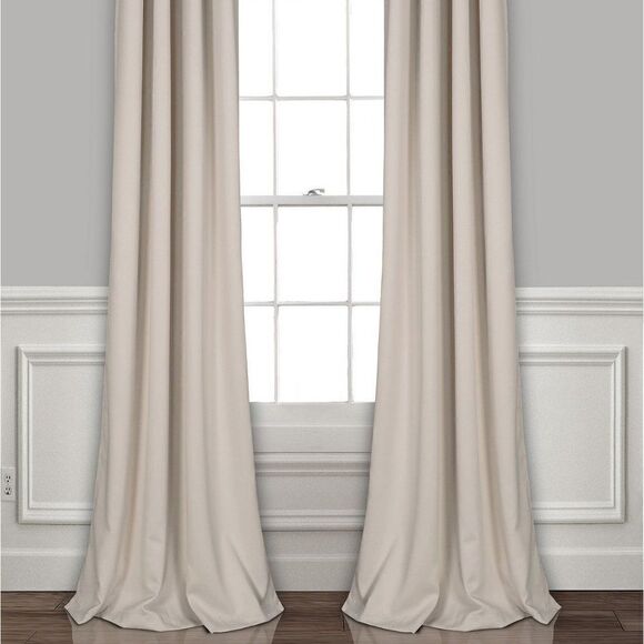 Lush Décor 52" x 95" Blackout Curtain Set Wheat - Picture 2 of 8